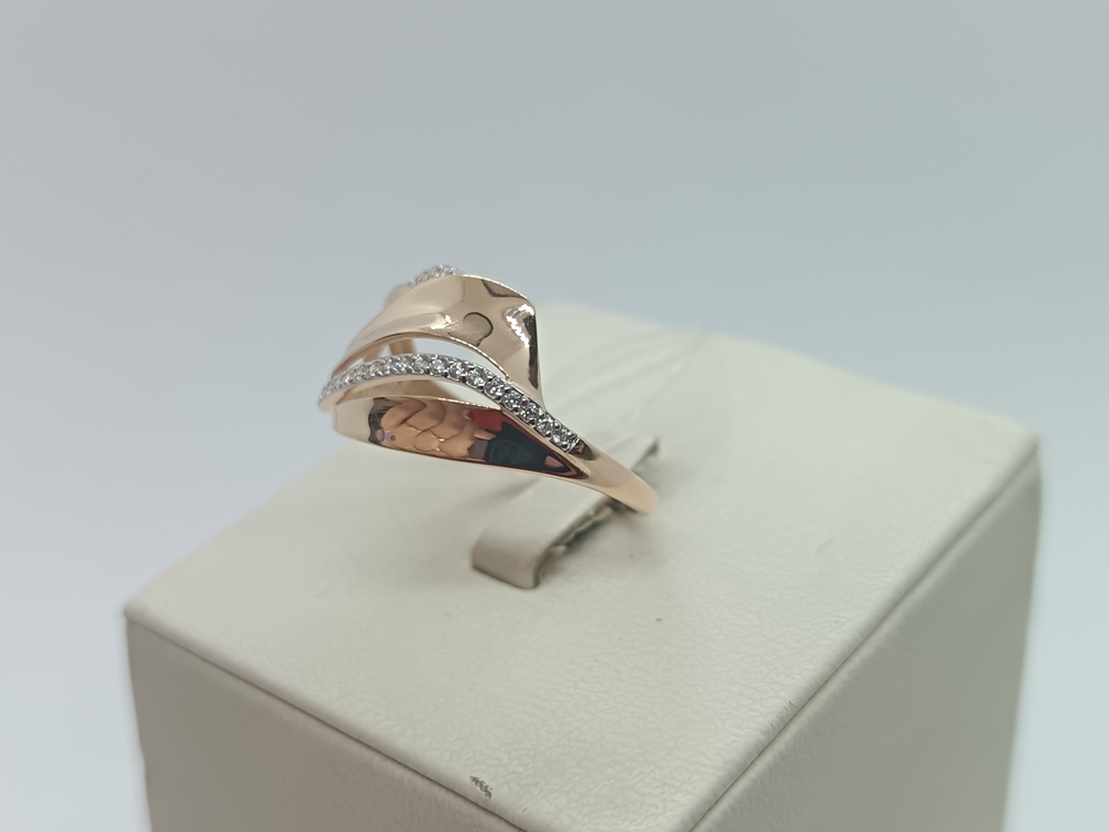 КОЛЬЦО С КАМНЯМИ (Au 585)