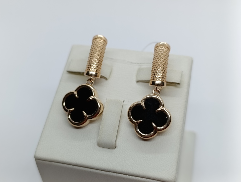 СЕРЬГИ С КАМНЕМ (Au 585)