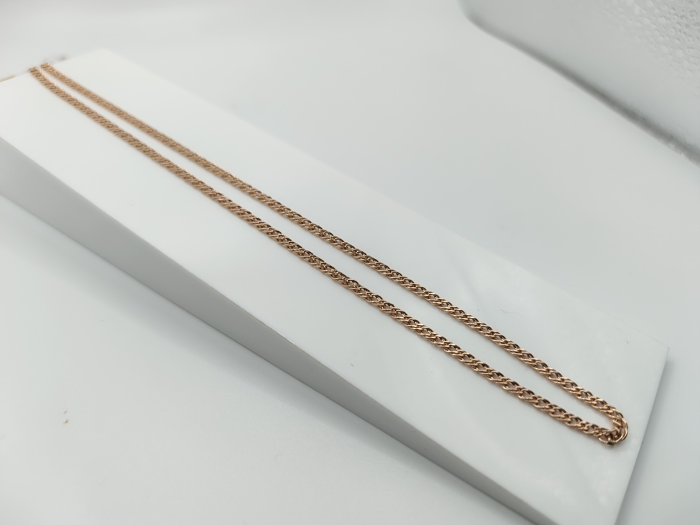 ЦЕПЬ ПУСТОТЕЛАЯ Ромб двойной (Au 585)