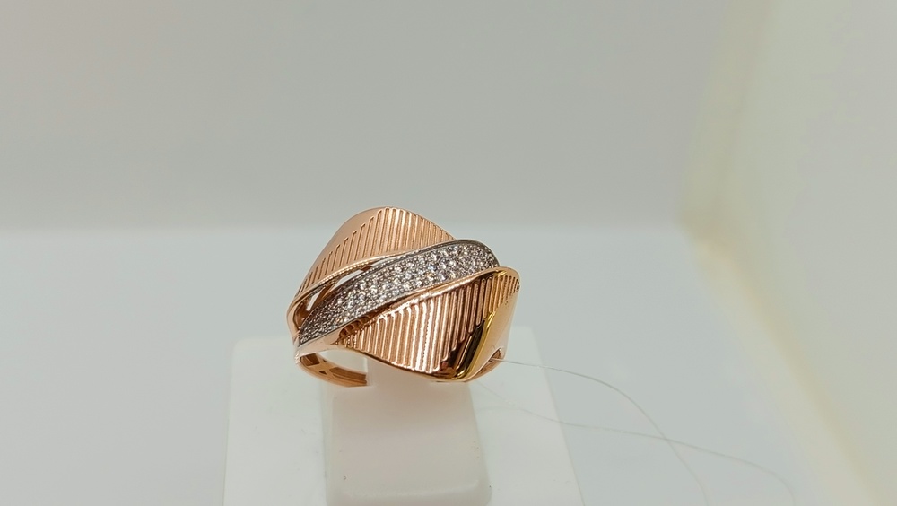 КОЛЬЦО С КАМНЯМИ (Au 585)