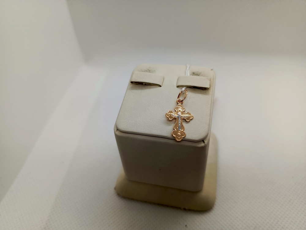 ПОДВЕСКА КРЕСТ БЕЗ КАМНЯ (Au 585)
