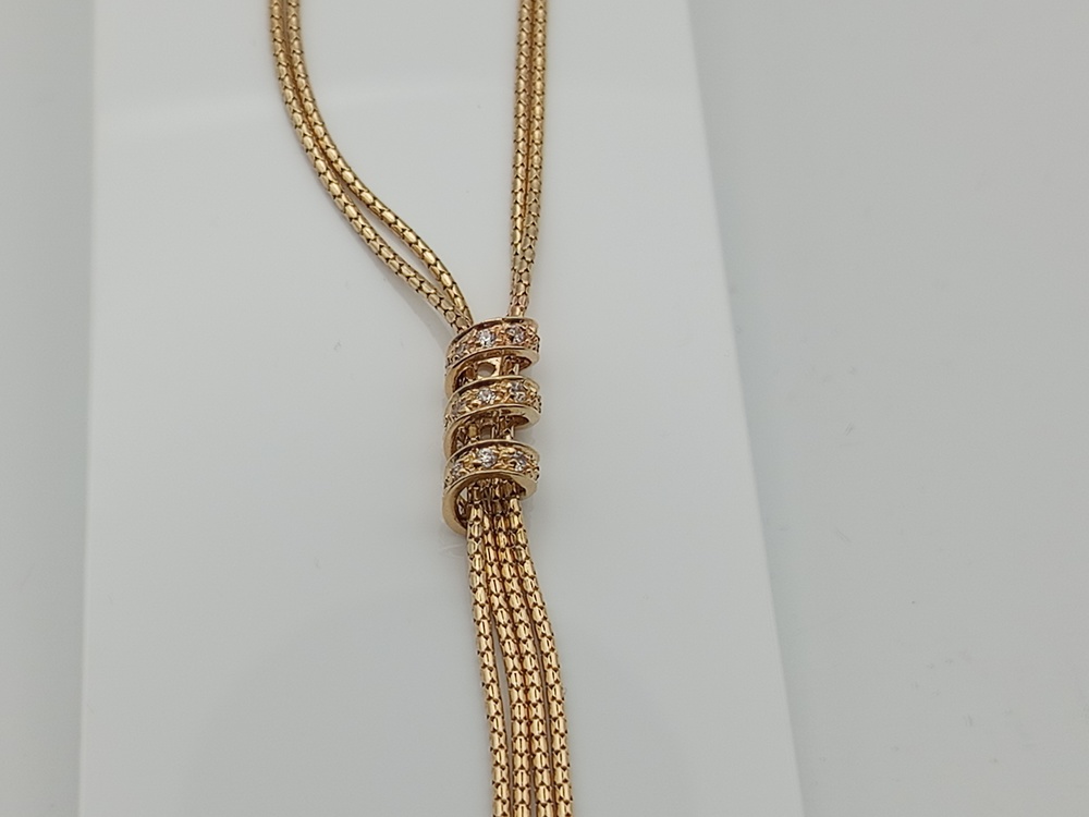 КОЛЬЕ С КАМНЯМИ Au 585