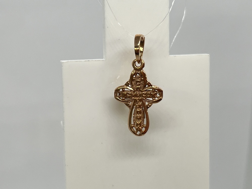 ПОДВЕСКА КРЕСТ с камнями (Au 585)