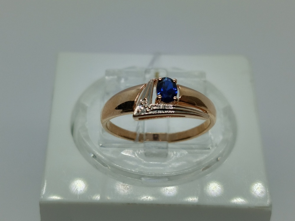 КОЛЬЦО С КАМНЯМИ (Au 585)