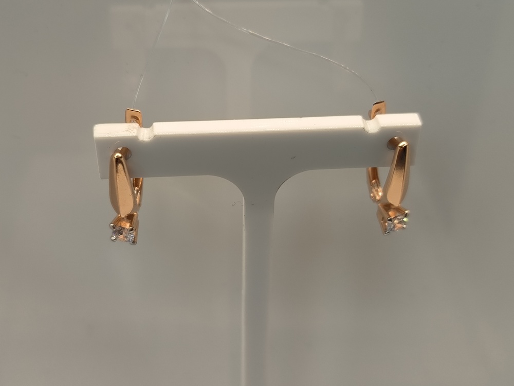 СЕРЬГИ С КАМНЕМ (Au 585)