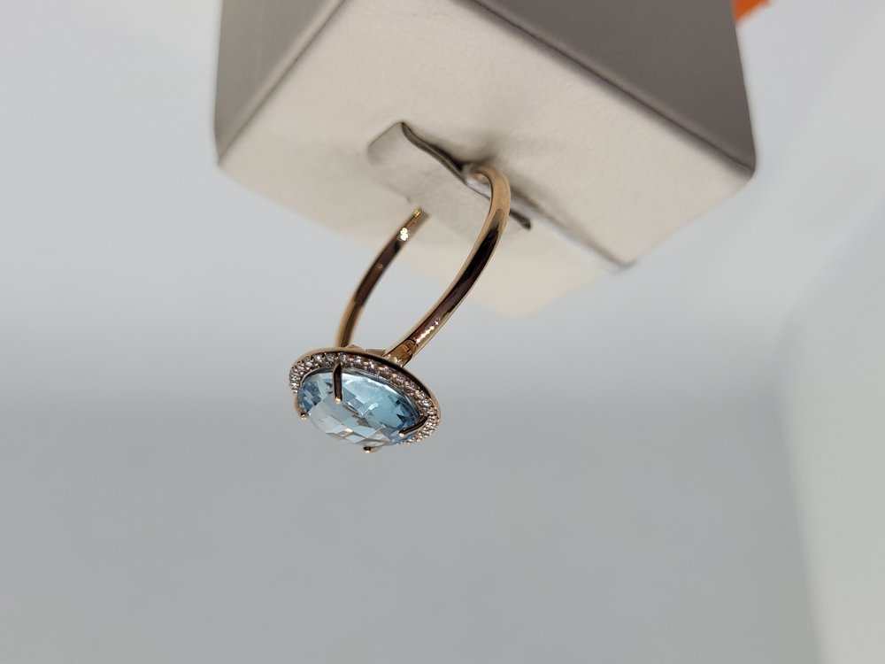 КОЛЬЦО С КАМНЯМИ (Au 585)