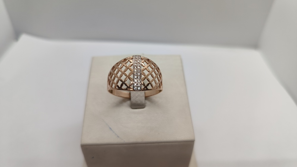 КОЛЬЦО С КАМНЯМИ (Au 585)