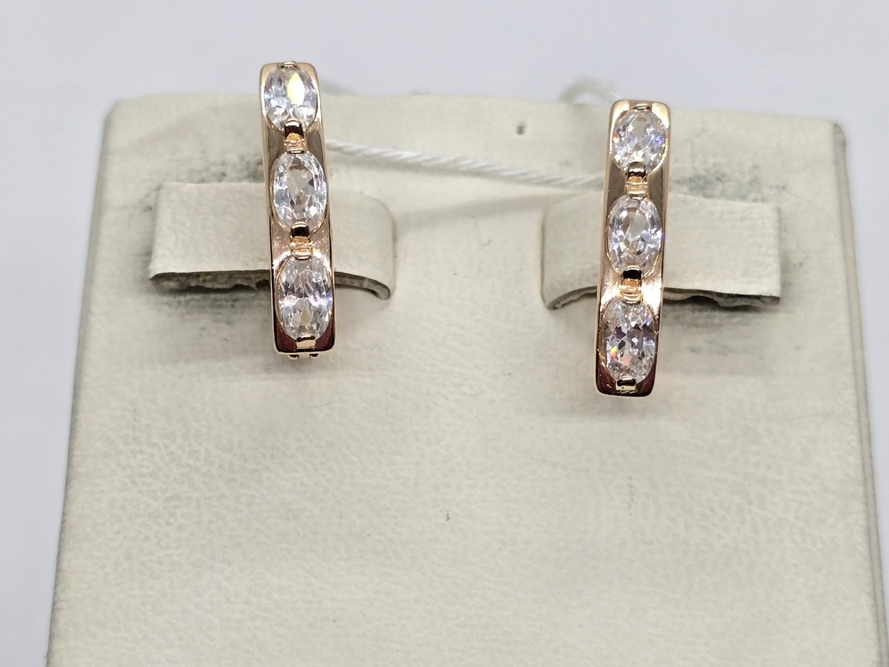 СКМИ585 СЕРЬГИ С КАМНЯМИ (Au 585)