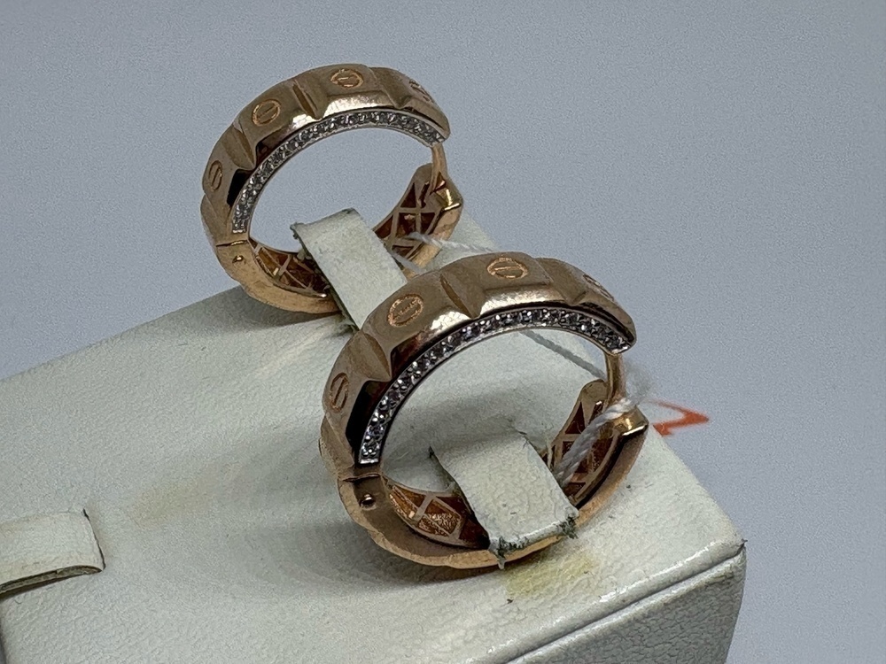 СКМИ585 СЕРЬГИ С КАМНЯМИ (Au 585)