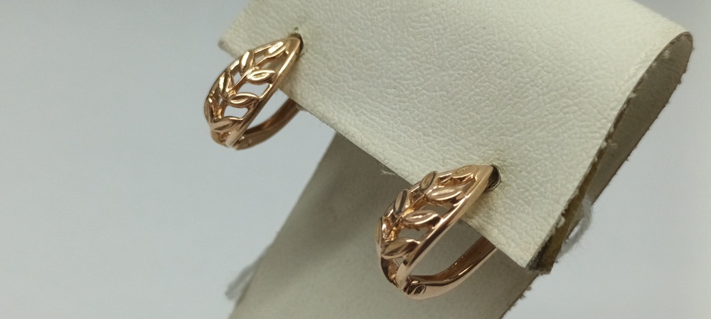 СЕРЬГИ БЕЗ КАМНЯ (Au 585)