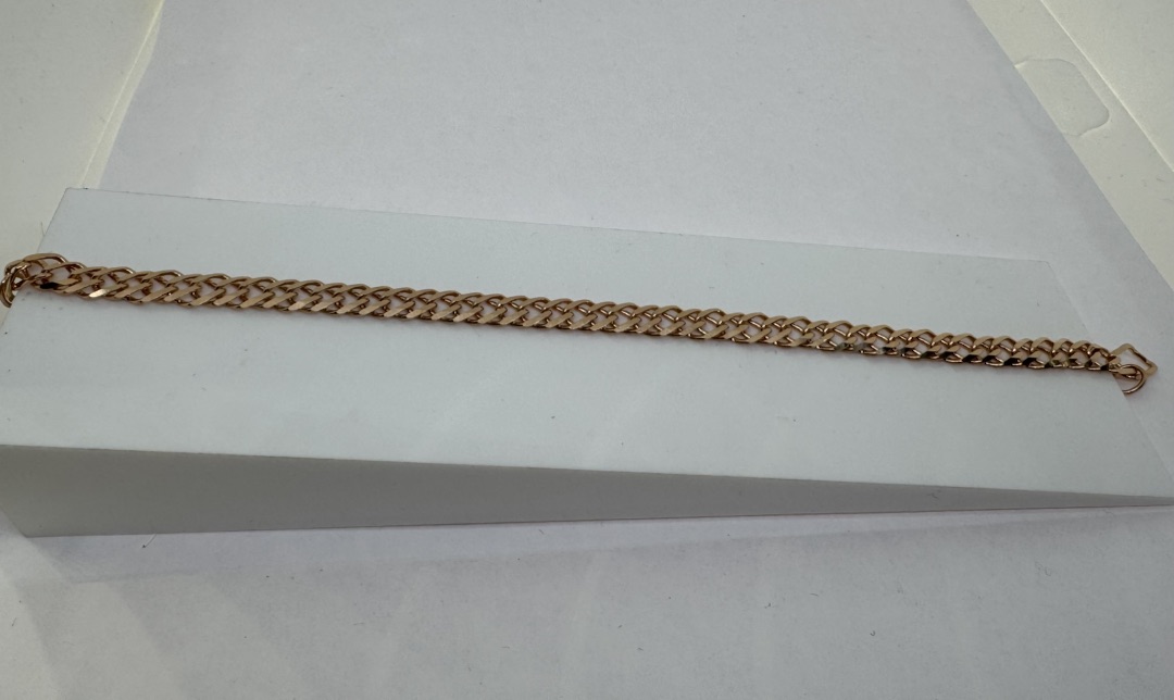 БРАСЛЕТ ПУСТОТЕЛЫЙ Ромб двойной (Au 585)