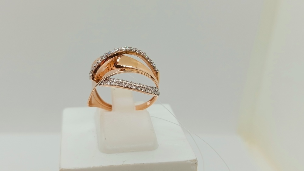 КОЛЬЦО С КАМНЯМИ (Au 585)