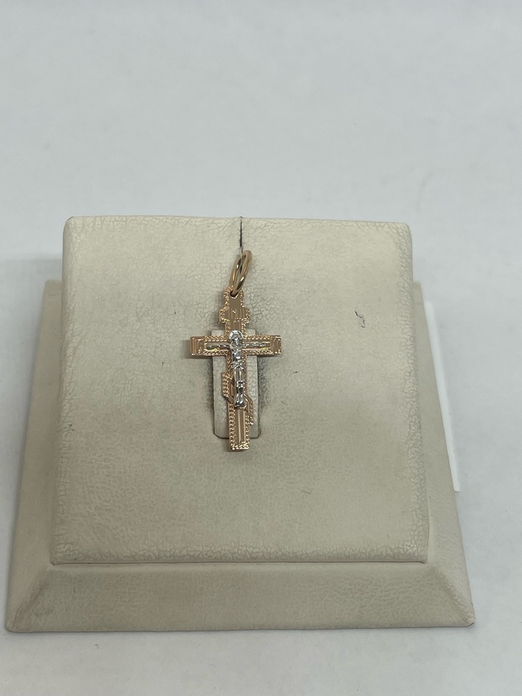 ПОДВЕСКА КРЕСТ без камня (Au 585)