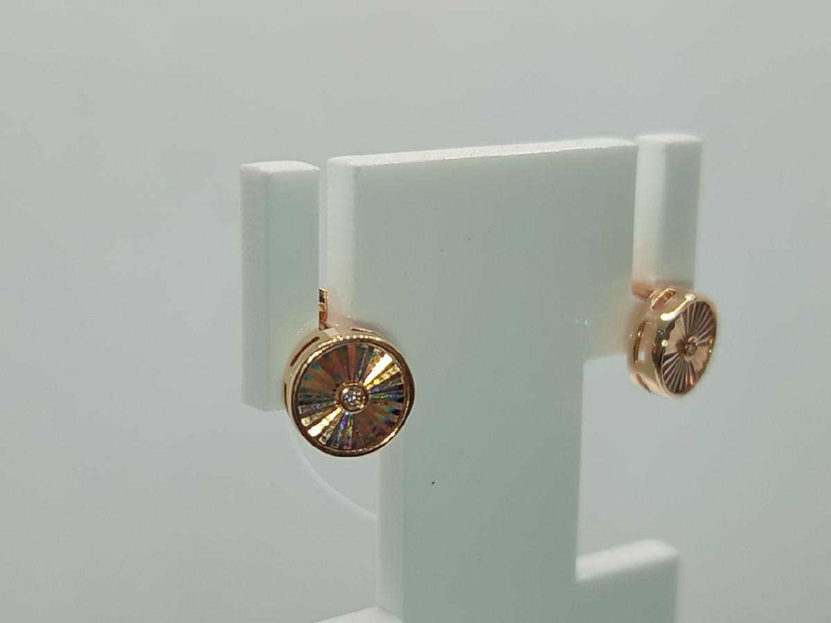 СЕРЬГИ ПУСЕТЫ с камнем (Au 585)