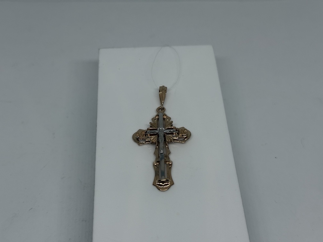 ПОДВЕСКА КРЕСТ без камня (Au 585)