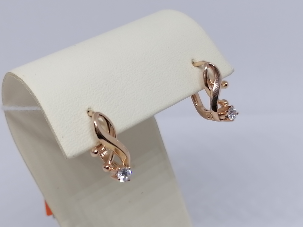 СЕРЬГИ С КАМНЕМ (Au 585)