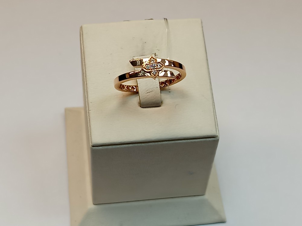 КОЛЬЦО С КАМНЯМИ (Au 585)