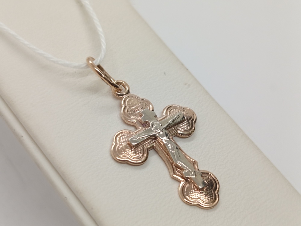 ПОДКБК585 ПОДВЕСКА КРЕСТ БЕЗ КАМНЯ (Au 585)