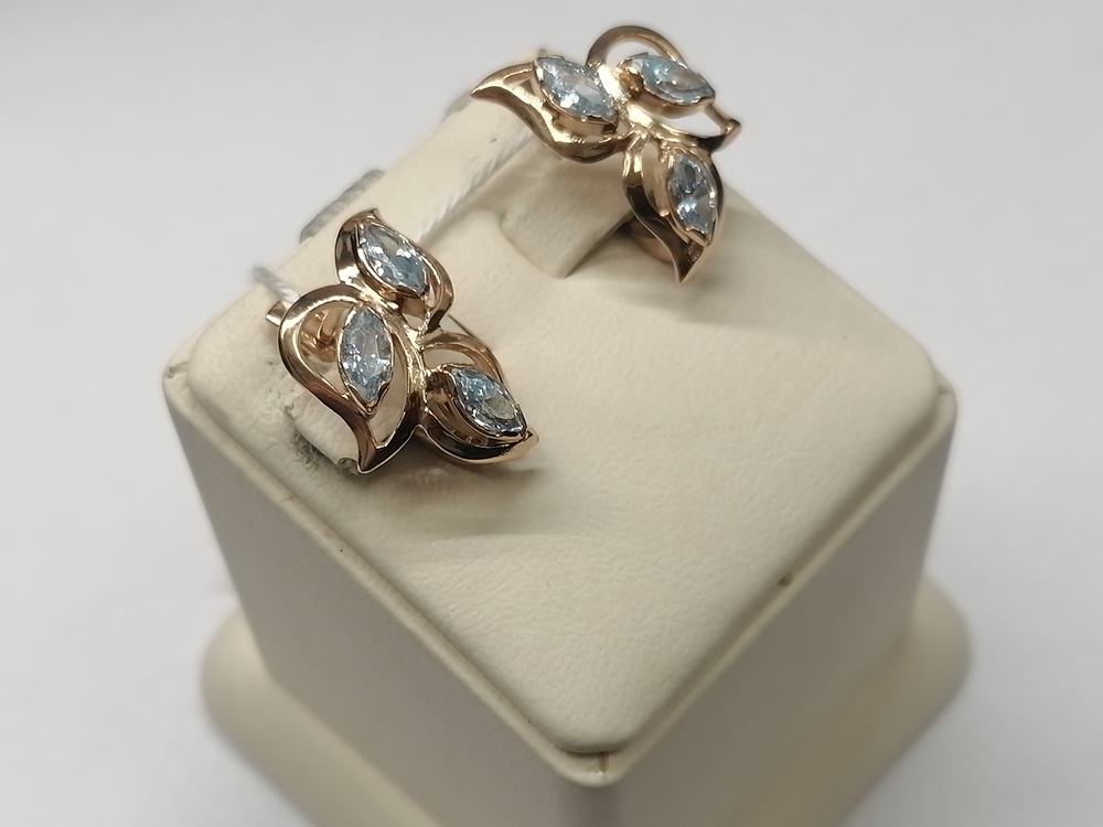 СЕРЬГИ С КАМНЯМИ (Au 585)