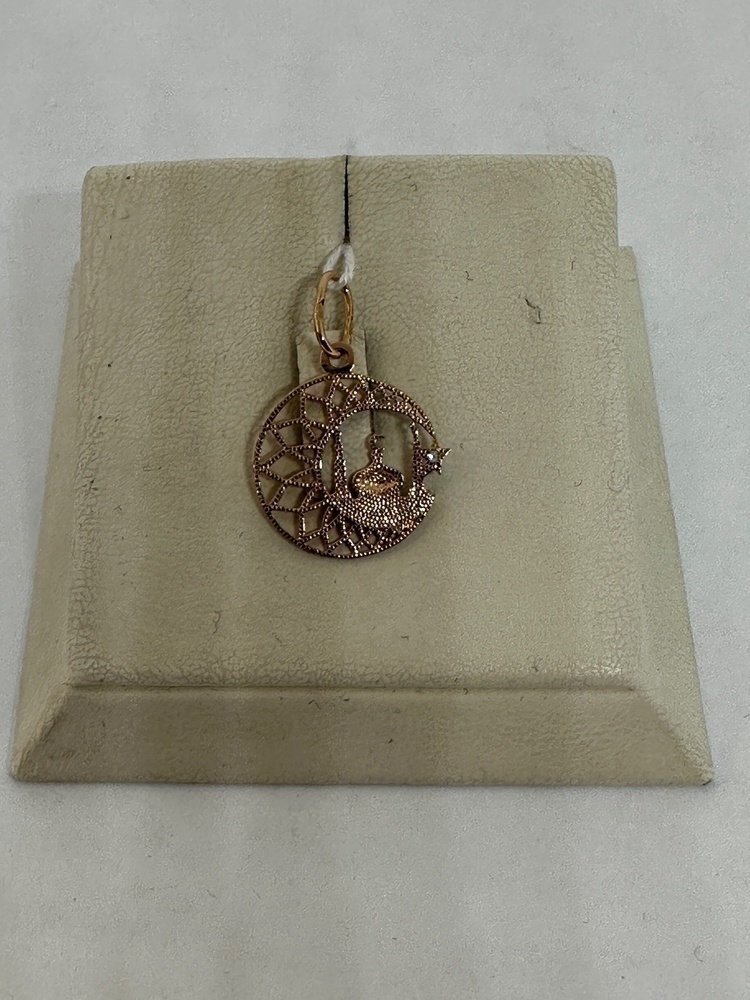 ПОДПКМ585 ПОДВЕСКА ПОЛУМЕСЯЦ С КАМНЕМ (Au 585)