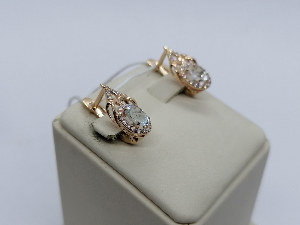 СЕРЬГИ С КАМНЯМИ (Au 585)