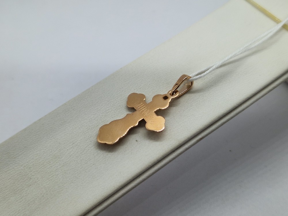 ПОДВЕСКА КРЕСТ БЕЗ КАМНЯ (Au 585)