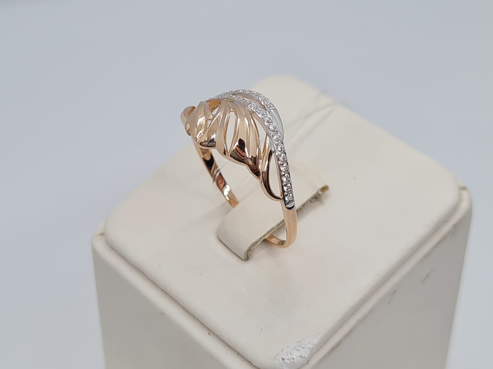 КОЛЬЦО С КАМНЯМИ (Au 585)