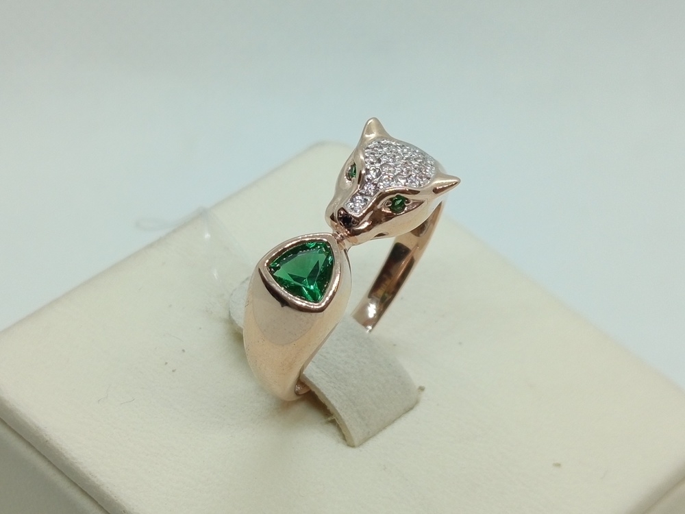 КОЛЬЦО С КАМНЯМИ (Au 585)