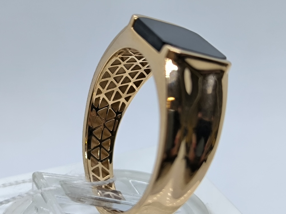 КОЛЬЦО ПЕЧАТКА оникс (Au 585)
