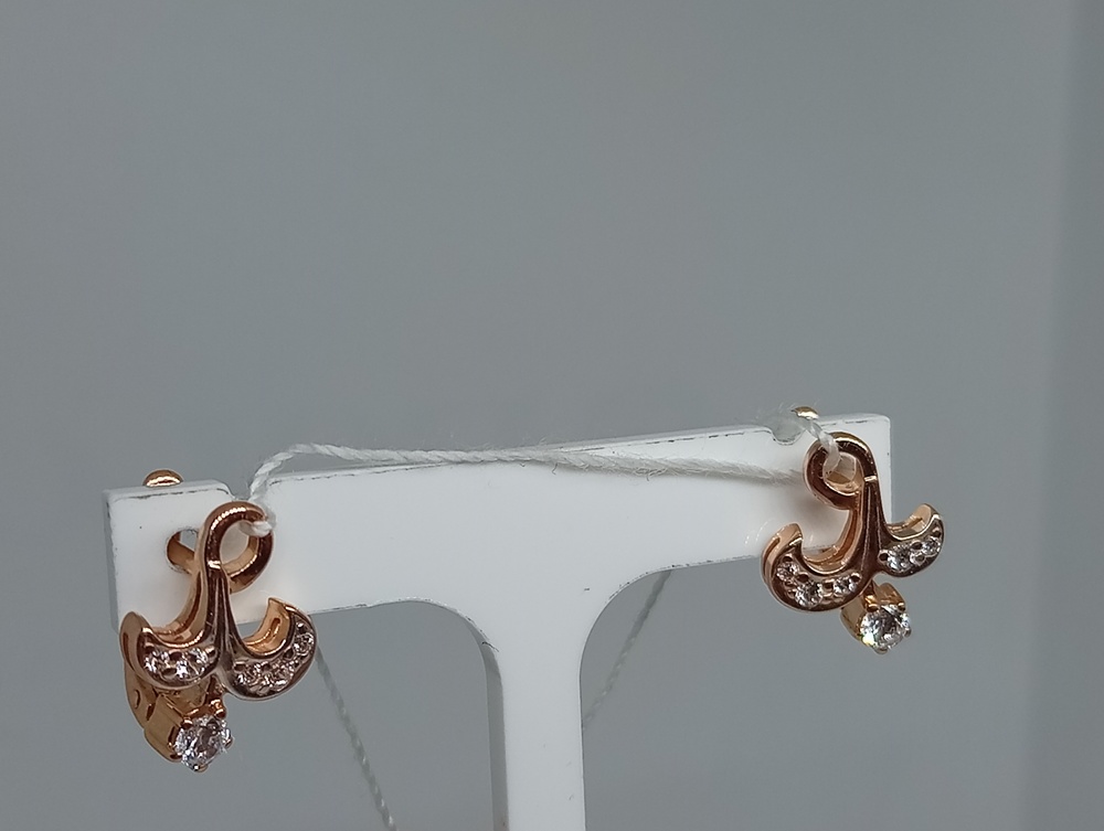 СКМИ585 СЕРЬГИ С КАМНЯМИ (Au 585)