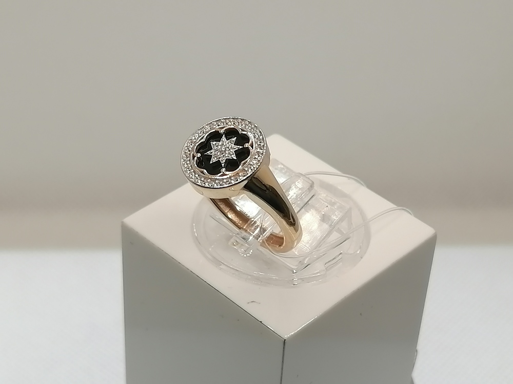 КОЛЬЦО С КАМНЯМИ (Au 585)