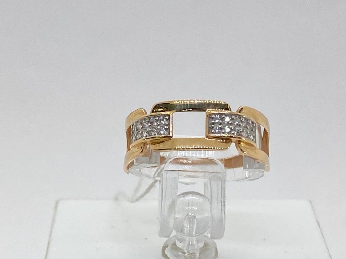 КОЛЬЦО С КАМНЯМИ (Au 585)