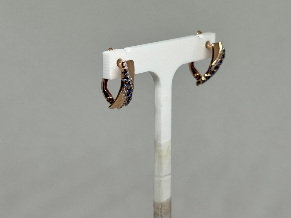 СКМИ585 СЕРЬГИ С КАМНЯМИ (Au 585)