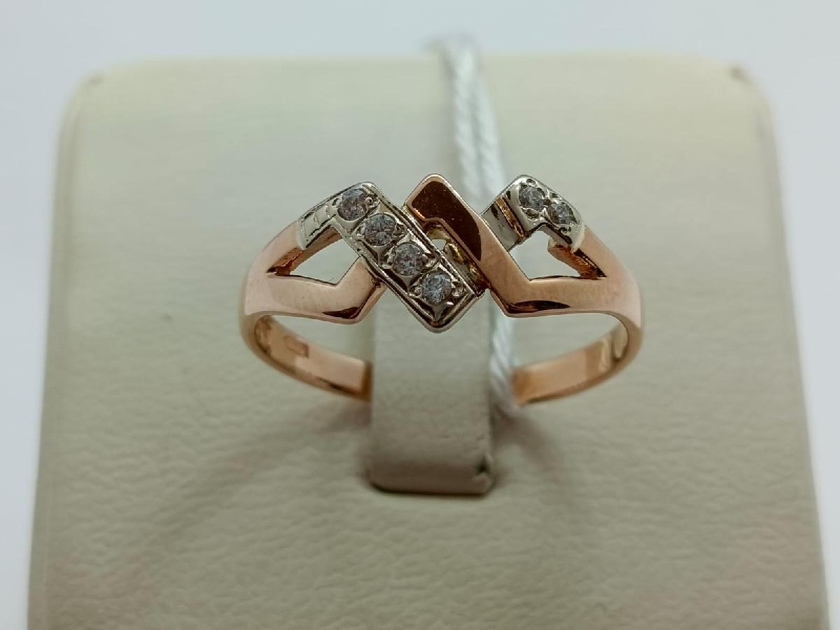 КОЛЬЦО С КАМНЯМИ (Au 585)