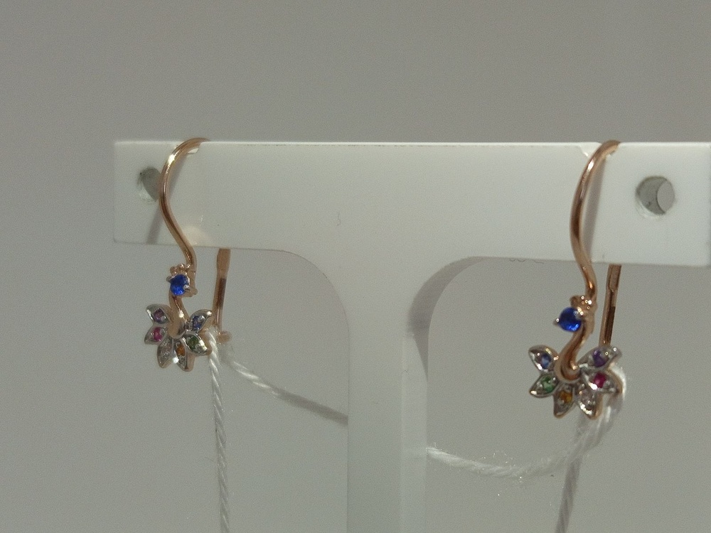 СЕРЬГИ С КАМНЯМИ (Au 585)