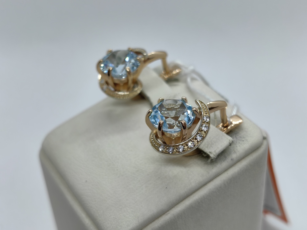 СЕРЬГИ С КАМНЯМИ (Au 585)