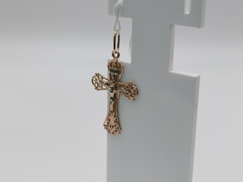 ПОДКБК585 ПОДВЕСКА КРЕСТ БЕЗ КАМНЯ (Au 585)