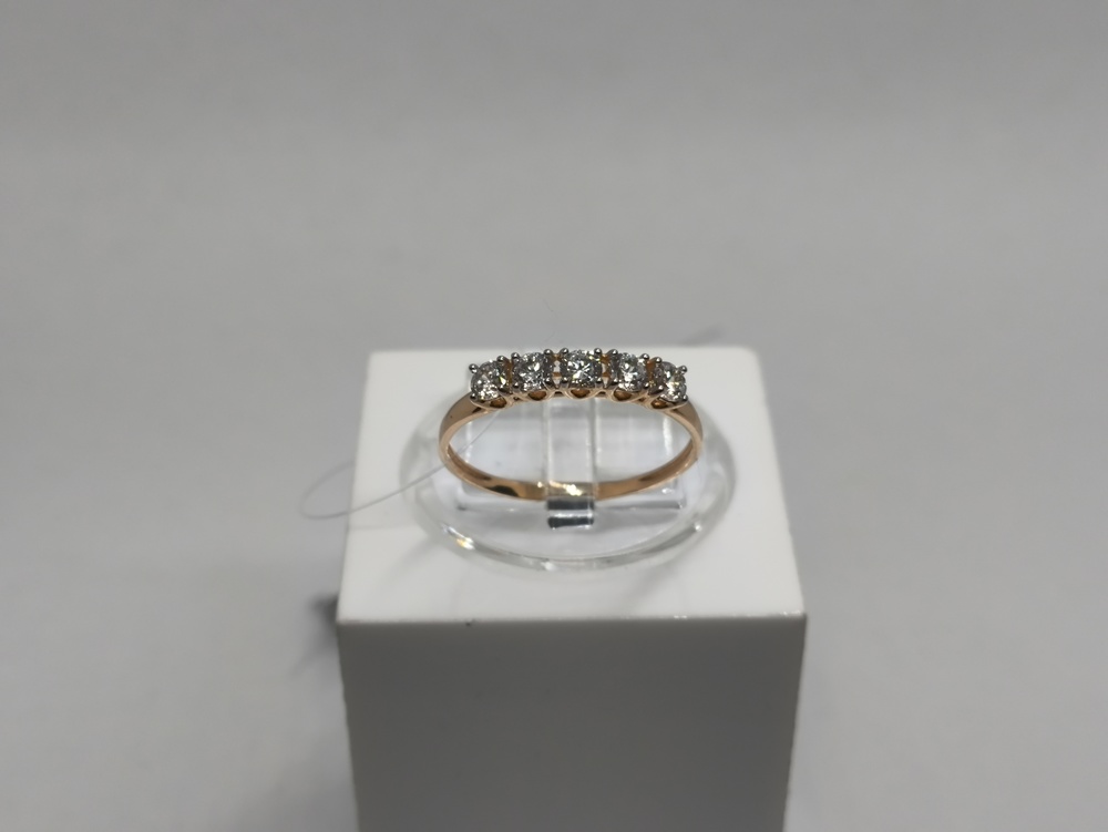 КОЛЬЦО С КАМНЯМИ (Au 585)