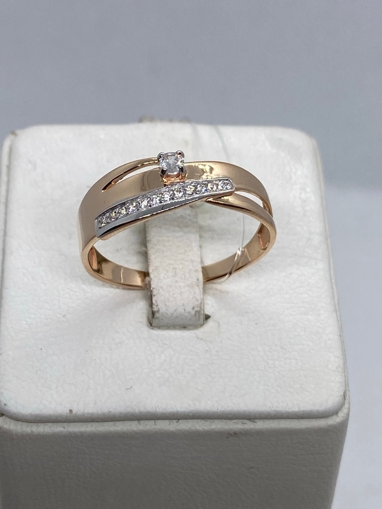 КОЛЬЦО С КАМНЯМИ (Au 585)