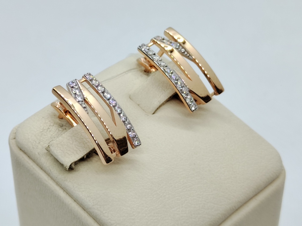 СЕРЬГИ С КАМНЯМИ (Au 585)