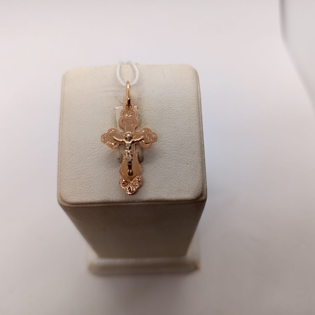 ПОДКБК585 ПОДВЕСКА КРЕСТ БЕЗ КАМНЯ (Au 585)