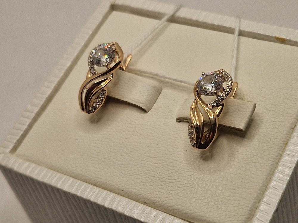 СЕРЬГИ С КАМНЯМИ (Au 585)