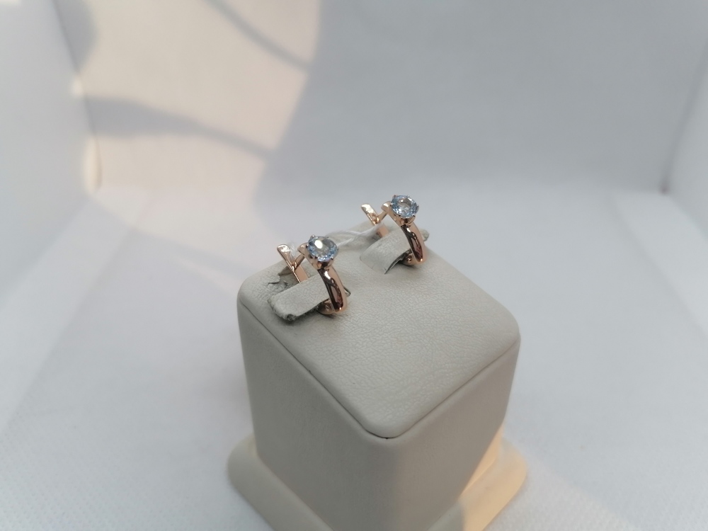 СЕРЬГИ С КАМНЕМ (Au 585)