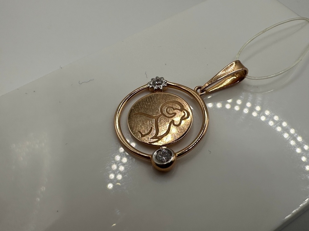 ПОДВЕСКА ЗНАК ЗОДИАКА ОВЕН (Au 585)