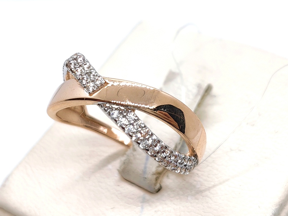 КОЛЬЦО С КАМНЯМИ (Au 585)