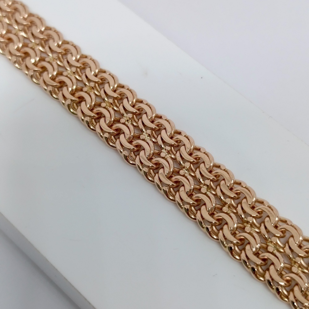 БЛБ585 БРАСЛЕТ ПОЛНОВЕСНЫЙ Бисмарк (Au 585)