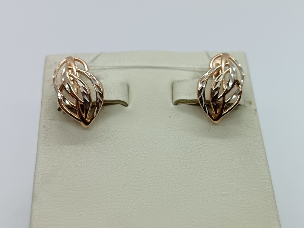 СБКМ585 СЕРЬГИ БЕЗ КАМНЯ (Au 585)