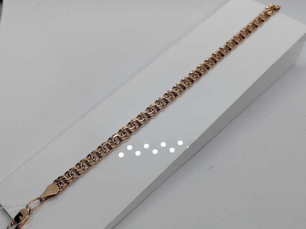 БРАСЛЕТ ПУСТОТЕЛЫЙ Бисмарк (Au 585)