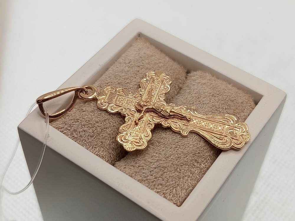 ПОДВЕСКА КРЕСТ без камня (Au 585)