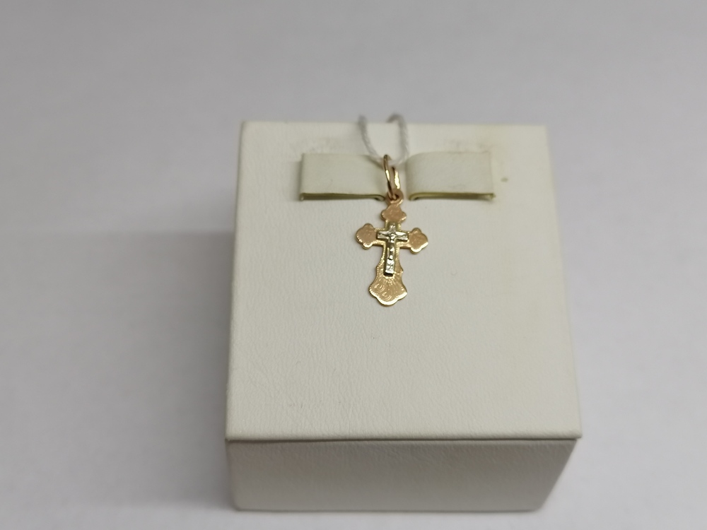 ПОДВЕСКА КРЕСТ БЕЗ КАМНЯ (Au 585)